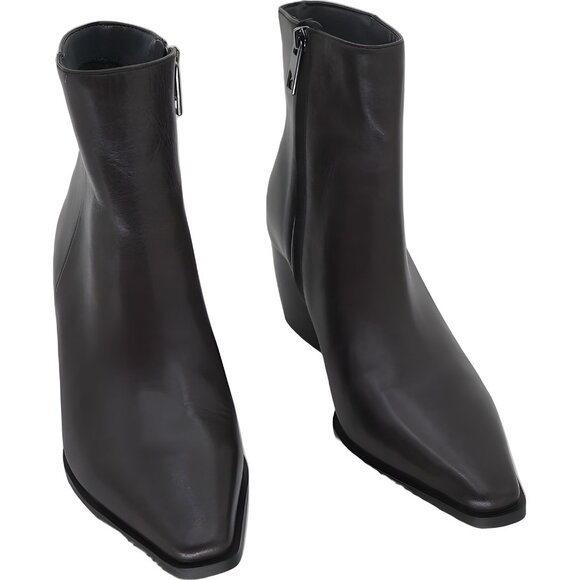 Franco Sarto Vivian Booties Castagno Brown Leather Ankle Boots Women's US 7.5M - Picture 1 of 6